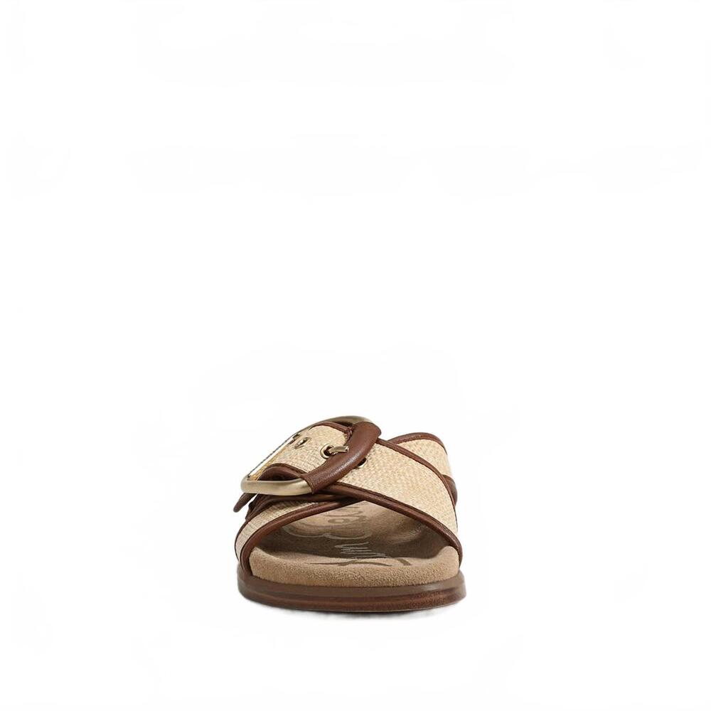 NEW SAM EDELMAN women's darla multi buckle slide sandals in bleached beechwood f - Picture 5 of 7